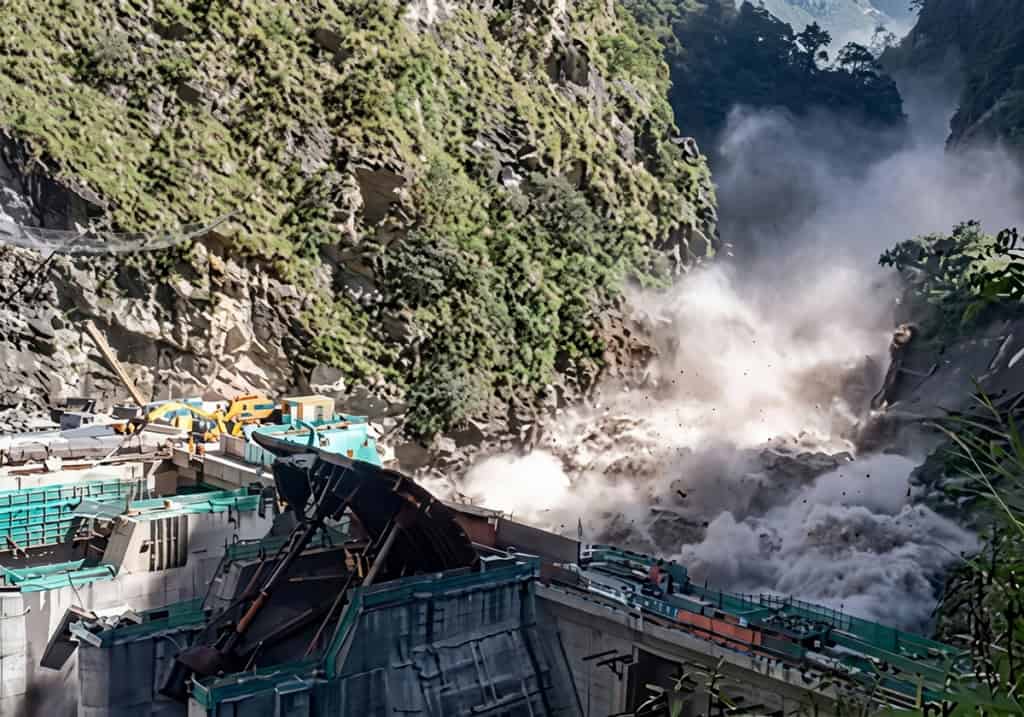 Lago formado após colapso de geleira ameaça provocar nova avalanche no Nepal – Imagem: Reprodução/Redes Sociais