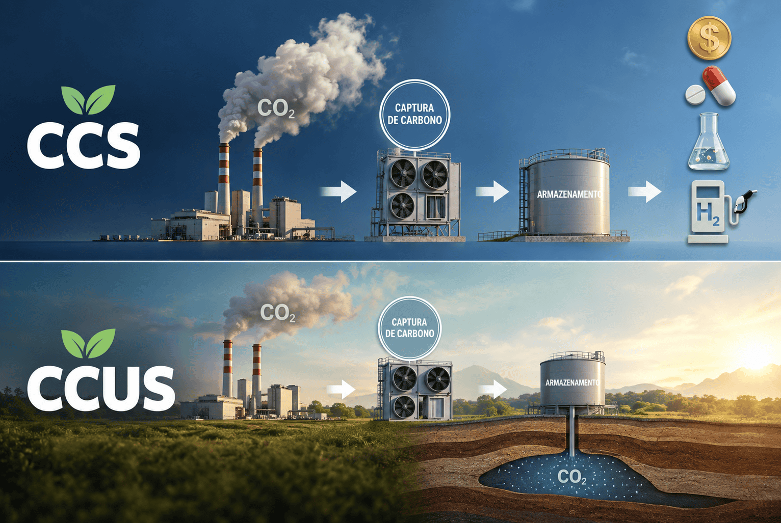 CCS e CCUS carbono