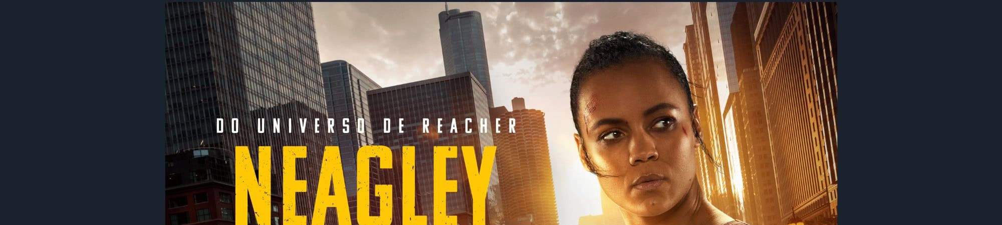 Montagem com pôster da série Neagley, do Prime Video