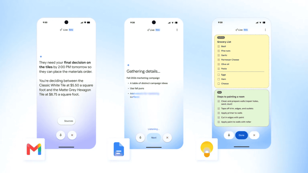 IA com voz está chegando a vários serviços do Google – Imagem: Reprodução/Google