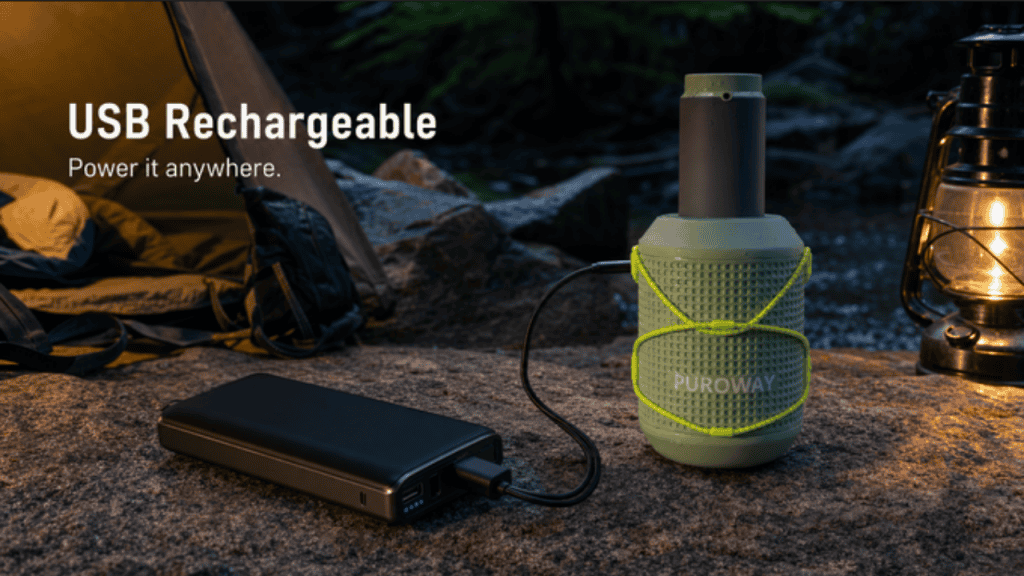 O Puroway pode ser carregado por cabo USB-C