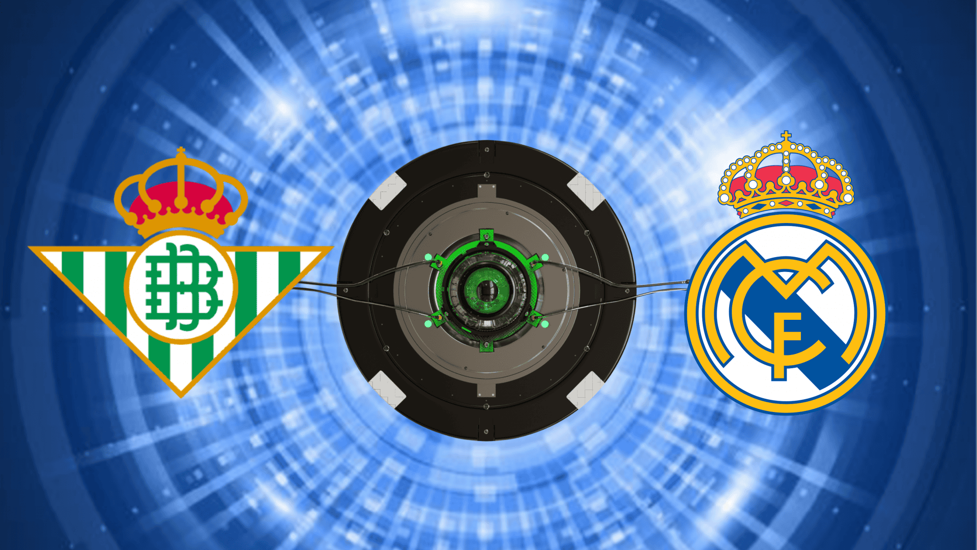 Escudos de Real Betis e Real Madrid