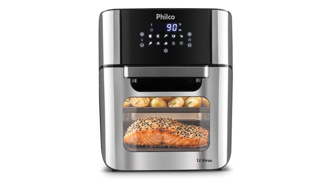 Air fryer Philco: saiba se modelo com 12 L de capacidade e vidro frontal vale a pena