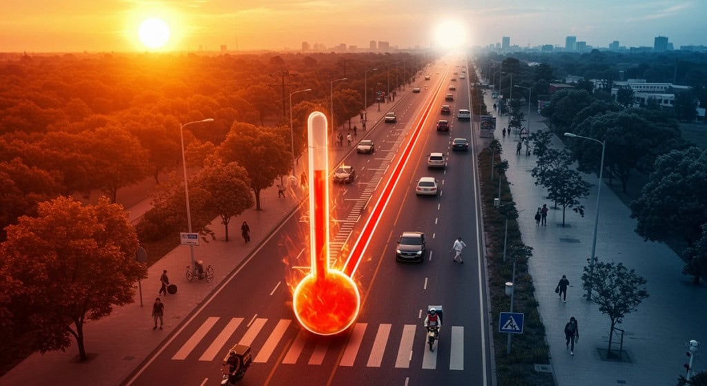 Cuiabá terá uma das maiores temperaturas do Centro-Oeste, com máxima prevista de 38°C na quinta-feira. – Imagem: Shutterstock AI/Shutterstock