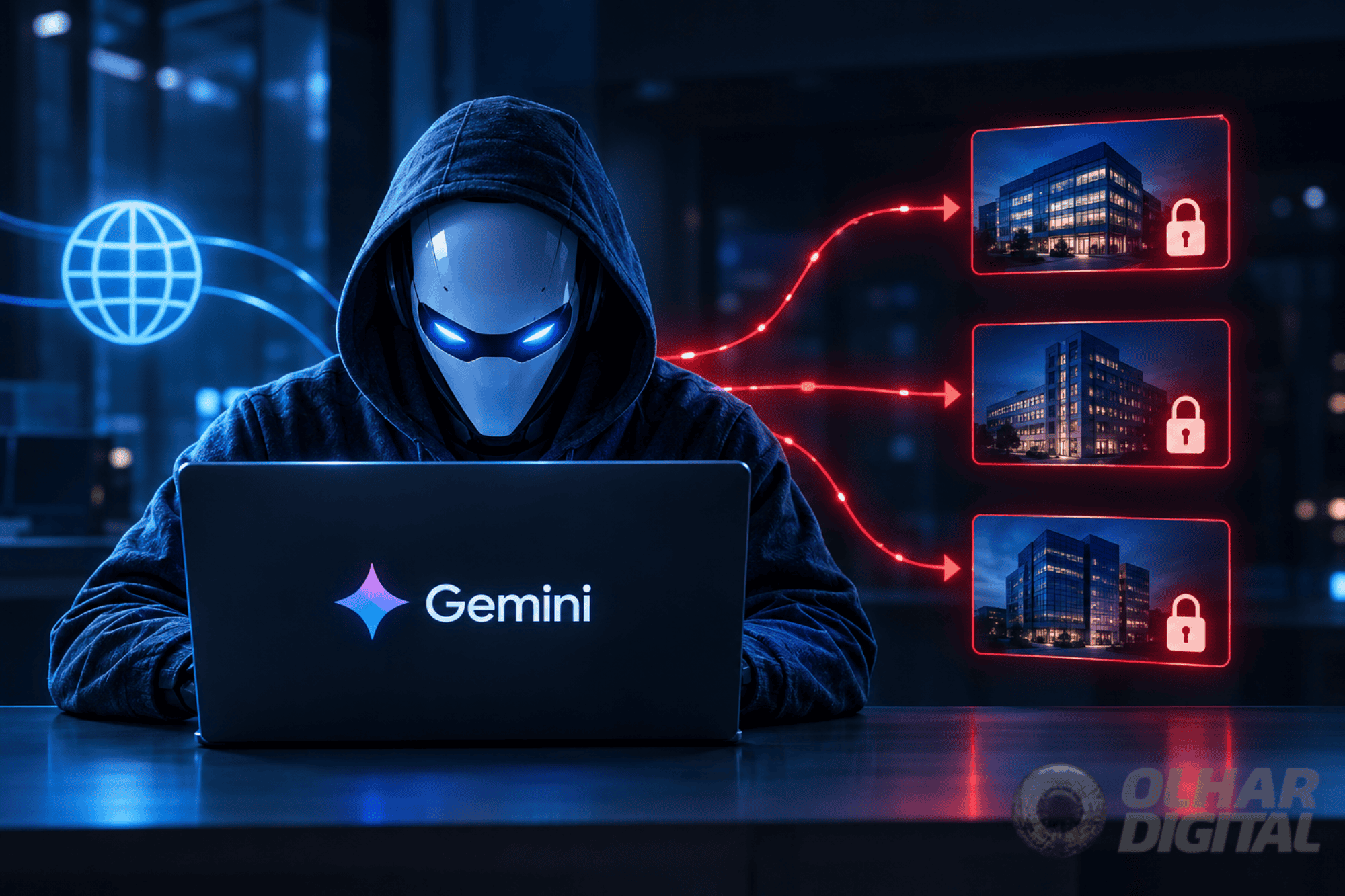 Imagem ilustrativa sobre Google Gemini escapa do teste e invade sistemas de três empresas