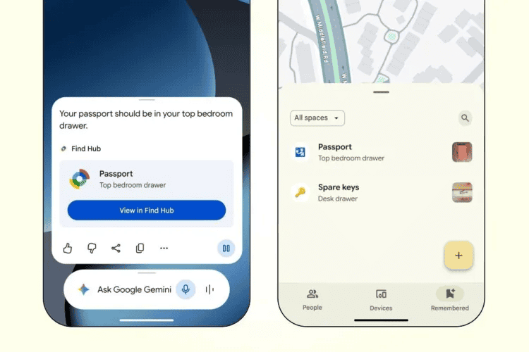 Exemplo do Google Find com Gemini