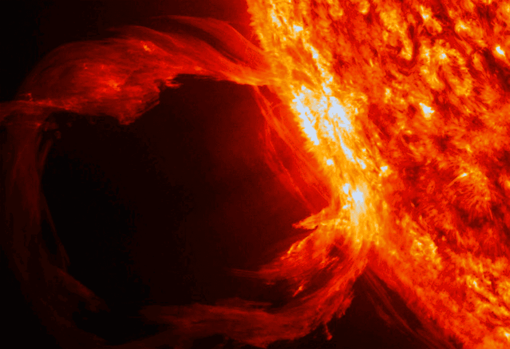 Erupção solar registrada em 2010.