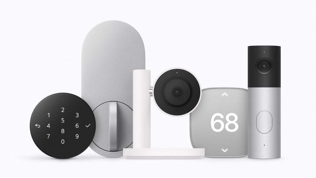 Acessórios da Apple Home Collection incluem câmeras de segurança, fechadura inteligente, campainha com vídeo e termostato.
