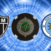 Escudos de Atlético Mineiro e Montevideo City Torque