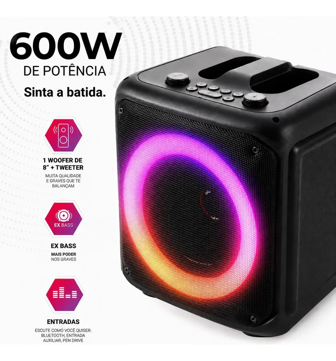 Caixa de Som Bluetooth Portátil