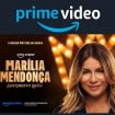 Montagem com pôster do documentário sobre Marília Mendonça; produção é original do Prime Video