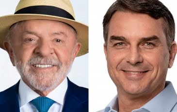 Fotos de Lula e Flávio Bolsonaro