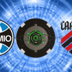 Escudos de Grêmio e Athletico PR