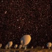 Telescópio MeerKAT, na África do Sul.
