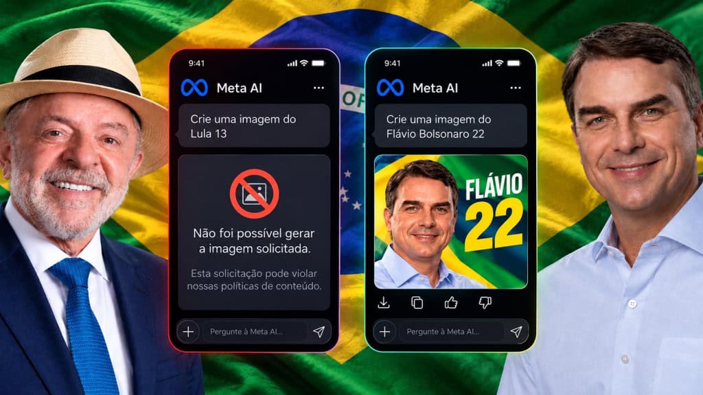 Semana trouxe polêmica sobre comportamento da IA da Meta em relação aos candidatos à Presidência do Brasil, Lula (PT) e Flávio Bolsonaro (PL).