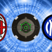 Escudos de Milan e Inter de Milão