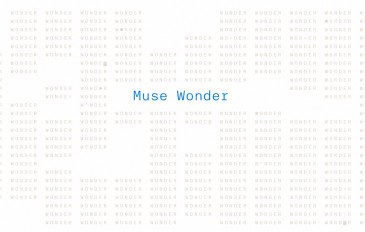muse wonder escrito em azul