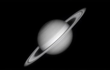 Saturno pelas lentes do astrofotógrafo Nyêrdson Ferreira, em exibição ao vivo no programa Olhar Espacial.