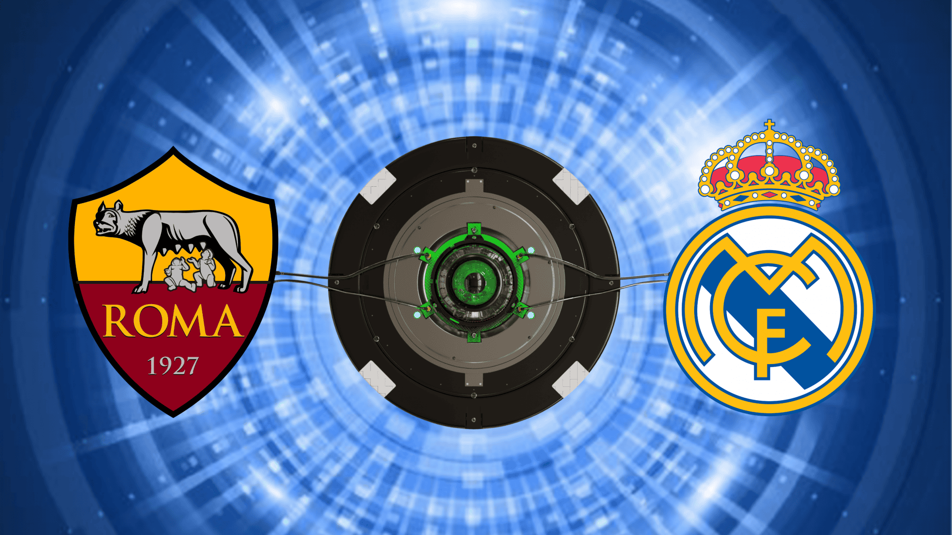 Escudos de Roma e Real Madrid