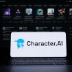 logo da Character.AI em um smartphone