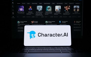 logo da Character.AI em um smartphone