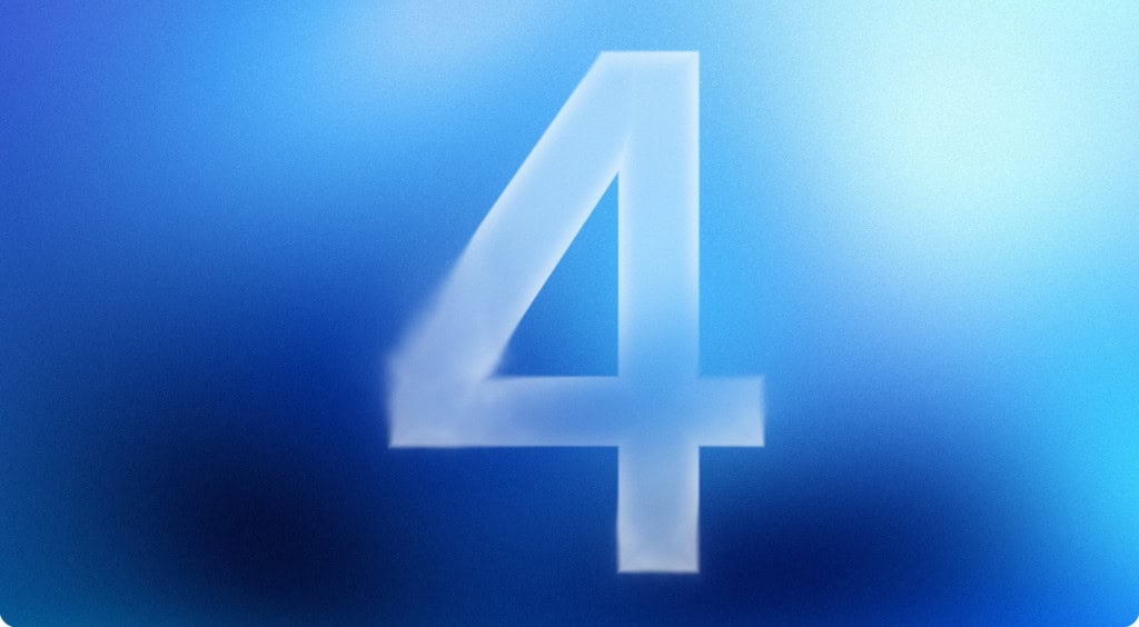 número 4 grande