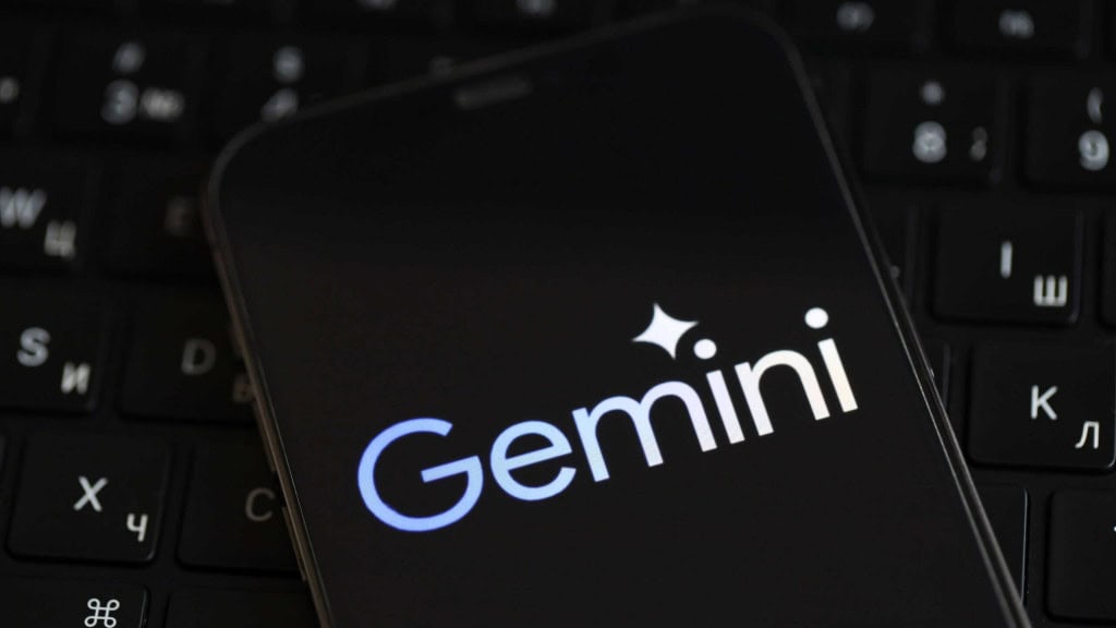 Logo do Gemini em um smartphone