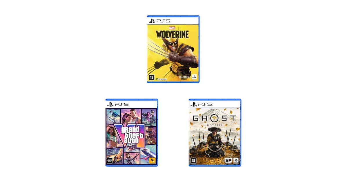Wolverine, GTA VI e outros jogos de PS5 lideram vendas na Amazon