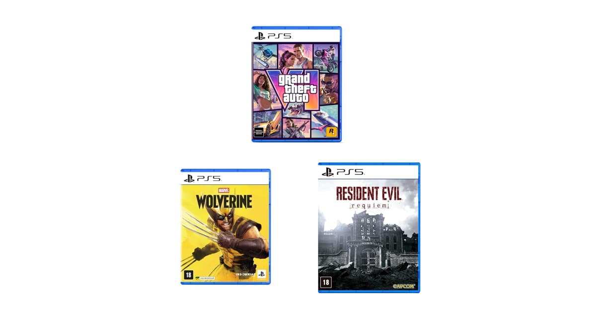Amazon oferece jogos para PS5 com destaque para GTA VI e Wolverine
