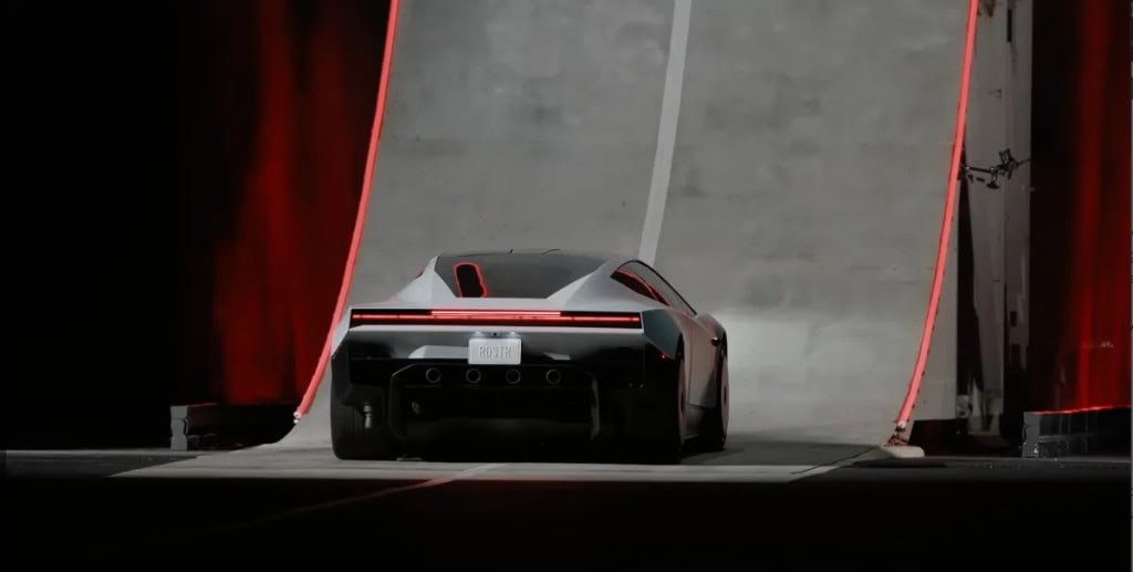 Traseira do Tesla Roadster