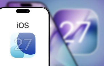 iPhone mostrando na tela o ícone do iOS 27