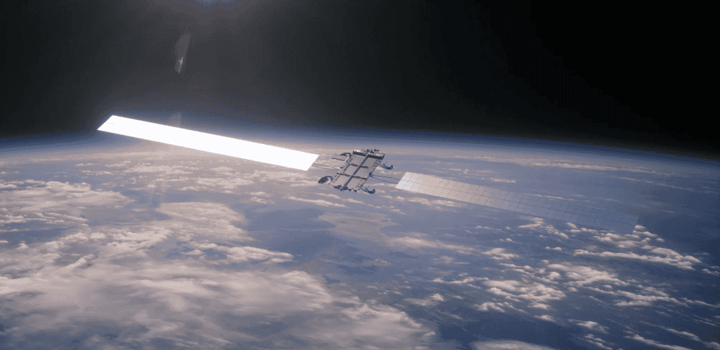 Representação artística do satélite Starlink V3