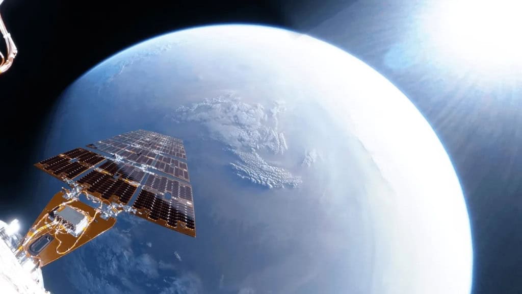 Imagem da espaçonave no espaço