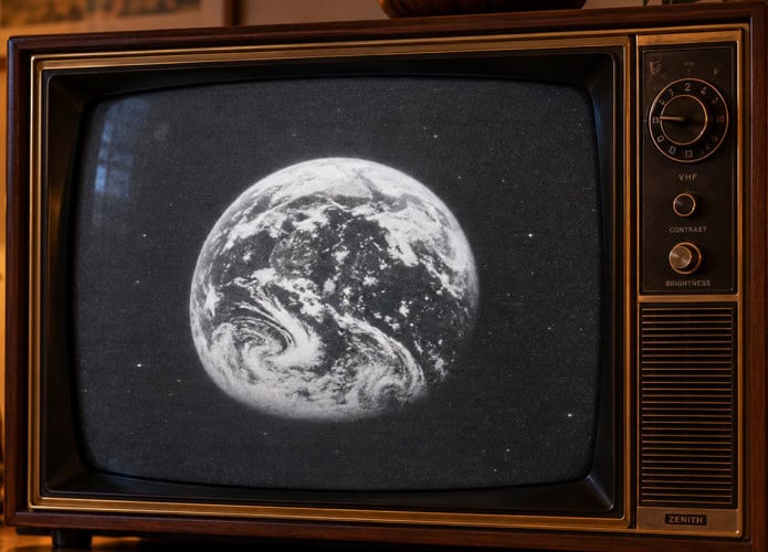 O dia em que a televisão mostrou pela primeira vez a Terra vista do espaço em uma transmissão ao vivo