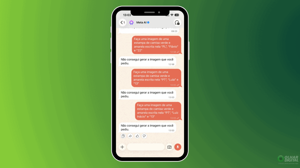 conversa com o meta ai no whatsapp