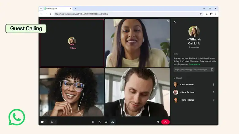Videochamada pelo whatsapp