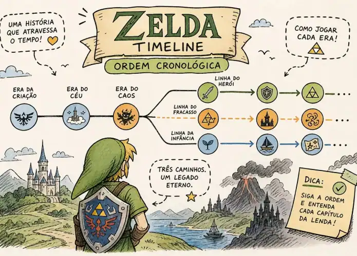 Cronologia de Zelda: a ordem que a Nintendo só inventou 25 anos depois