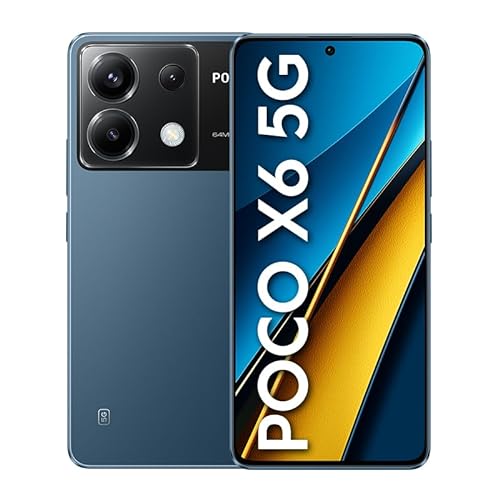 Smartphone Xiaomi POCO X6 5G 12GB+512GB Global Version Snapdragon 7s Gen 2 Smartphone 120Hz FIow AMOLED 64MP Triple Camera With OIS Blue
