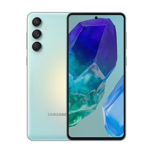 Celular Samsung Galaxy M55 5G, Câmera Tripla até 50MP, Tela 6.7", 256GB (Verde claro)