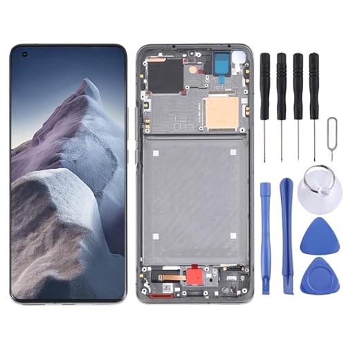 Peças de reparo de celulares Tela de Material AMOLED original e Digitalizer Conjunto completo com quadro para Xiaomi Mi 11 Ultra/Mi 11 Pro M2102K1G M2102K1C M2102K1AC