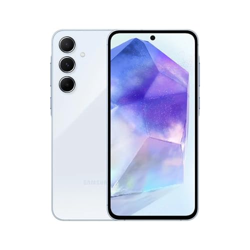 Samsung Celular Galaxy A55 5G, Câmera Tripla até 50MP, Tela 6.6", 128GB (Azul Claro)