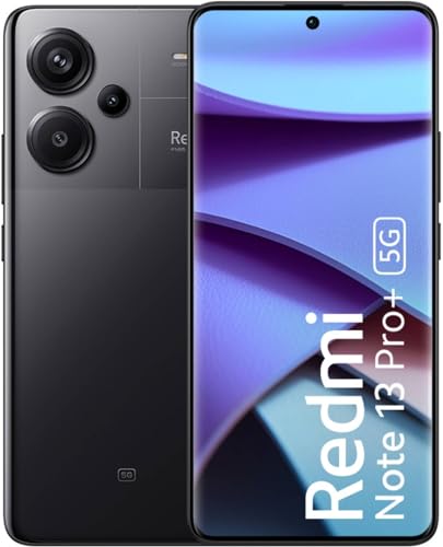 Xiaomi Smartphone Redmi Note 13 Pro+ 5G 256GB ROM / 8GB RAM Versão Global, Câmera OIS, Tela MOLED Curva de 6,67 ", HyperCharge 120W, 120Hz (Black)