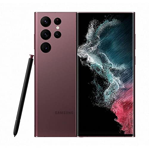 Smartphone Samsung Galaxy S22 Ultra 256GB 5G com caneta S PEN - Vinho, Câmera Tripla 108MP + Selfie 40MP, RAM 12GB, Tela 6.8"