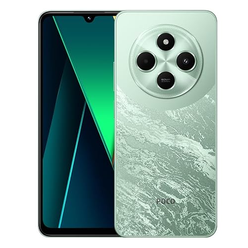 Celuare Xiaomi POCO C75 4G 128/256GB NFC 6,88 ''120Hz RAM, 50MP cámara masiva 5160mAh batería procesador Mediatek Helio G85 (8+256GB Verde)