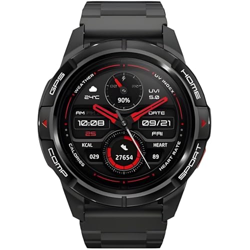 Imagem do produto Mibro GS Active Smartwatch para homens e mulheres, Posicionamento GPS Tela AMOLED 1000Nits 5ATM à prova d'água 150 modos esportivos Relógio inteligente para Android iOS, Preto