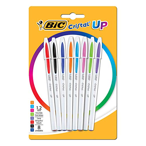 Imagem do produto BIC, Caneta Escrita Média, Cristal UP, 8 Cores Vivas, 8 Unidades