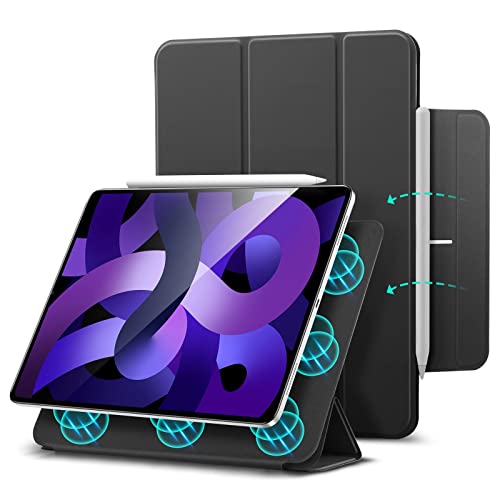 Imagem do produto Capa para iPad Pro 12.9' (4ª A2229/ 5ª A2378 M1/ 6ª A2436 M2) Geração Capinha Smart Case Fixação Magnética Espaço p/Caneta c/Alça Proteção Inclinável Anti Risco Auto Hibernação Ultra Slim Reforçada…