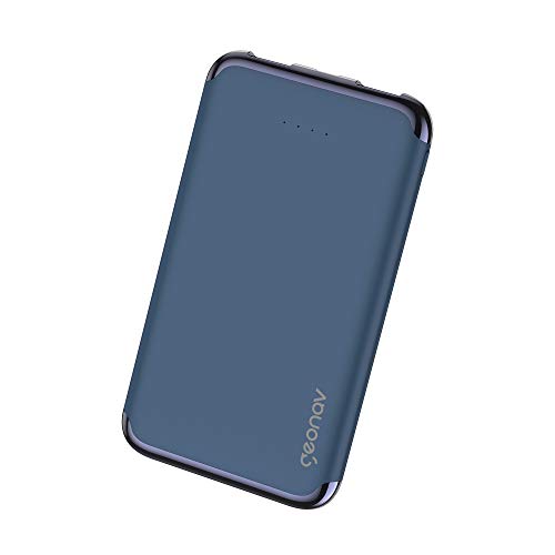 Imagem do produto Geonav Power Bank, Carregador Portátil Universal 6.000mAh, 2 portas USB 2.1A, Led Indicador de bateria, PB6KMB, Azul