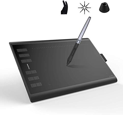 Imagem do produto Huion Inspiroy H1060P Mesa Digitalizadora Tablet de desenho gráfico com resposta de inclinação Stylus sem bateria e sensibilidade de pressão da caneta 8192