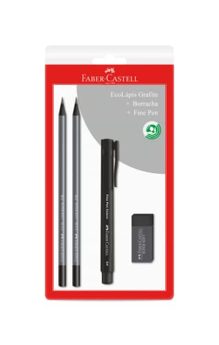 Imagem do produto Kit Blister Suppersoft Black, 2 Lápis Grafite Supersoft, 1 Fine Pen Preta, 1 Borracha Supersoft